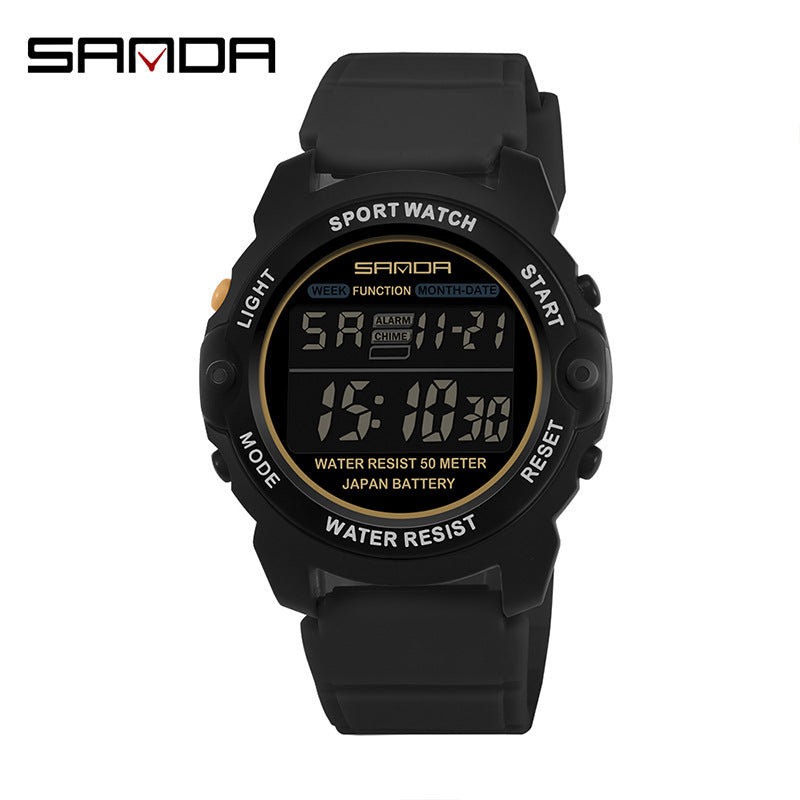 Sanda Youth Sports Digital Watch – Waterproof Luminous Outdoor Electronic Watch