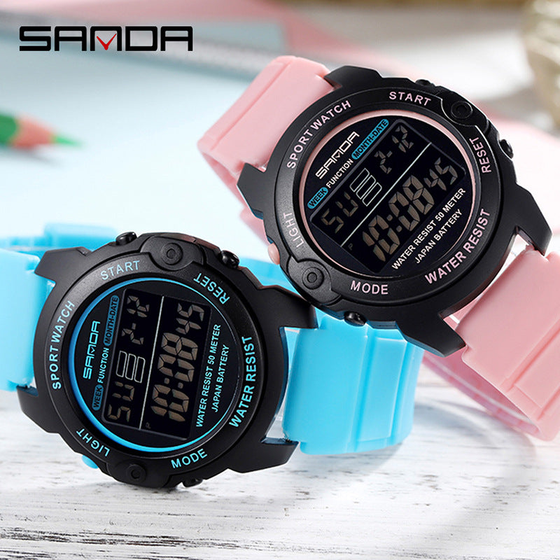 Sanda Youth Sports Digital Watch – Waterproof Luminous Outdoor Electronic Watch