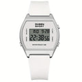 Women’s Digital Sports Watch – Luminous Display, Square Zinc Alloy Case, Silicone Strap