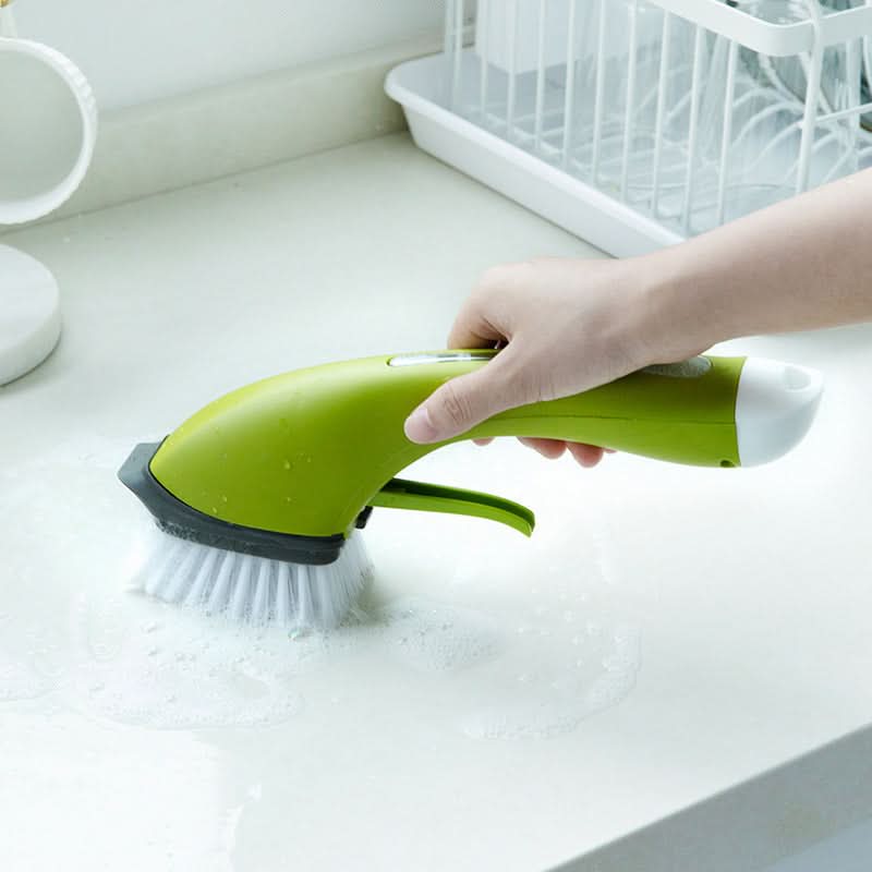 Long-Handle Dishwashing Brush with Soap Dispenser