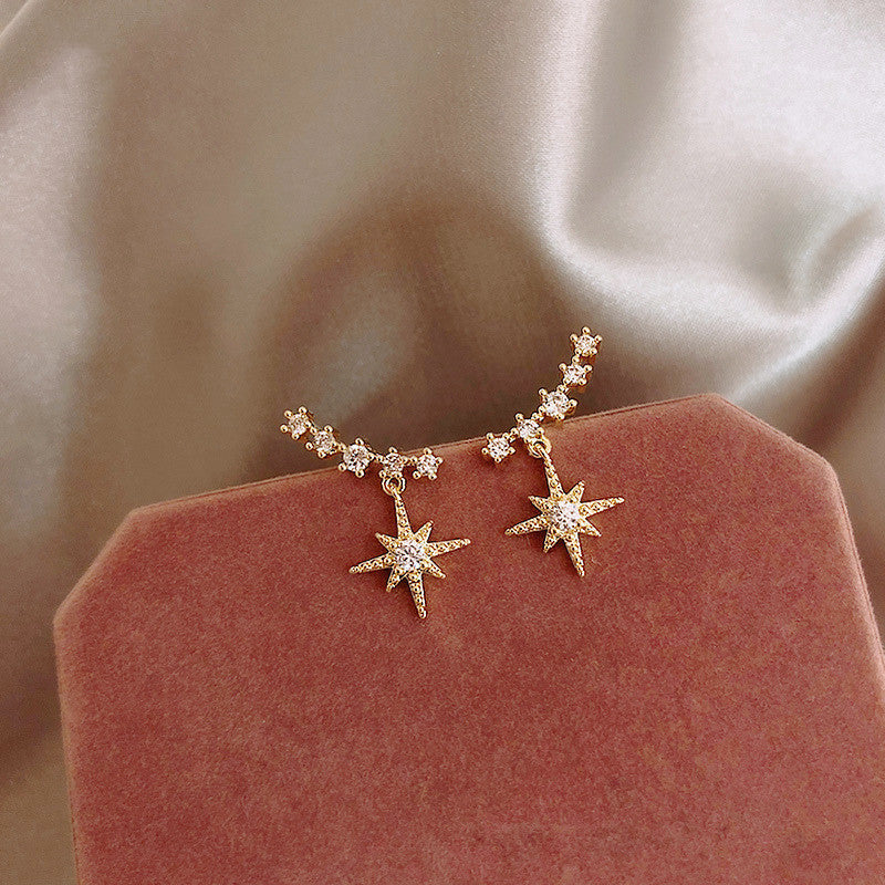 Korean Star Earrings for Women – Simple Alloy Trendy Jewelry