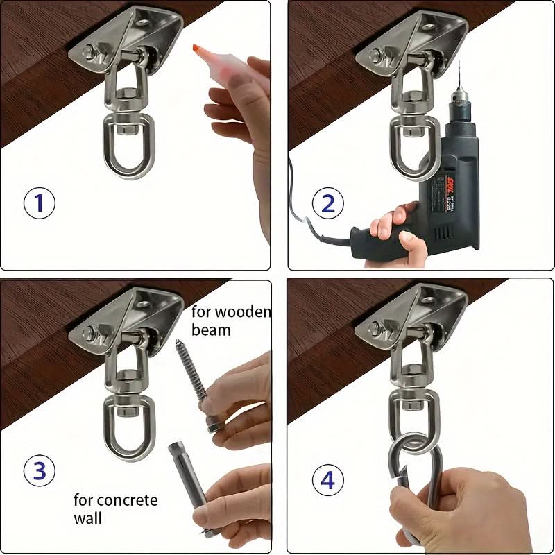 360° Swivel Stainless Steel Hammock Hook