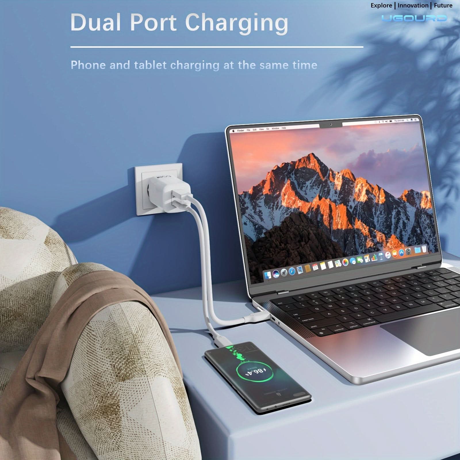 65W GaN USB-C PD Charger - Fast Charging for Laptop, iPhone, MacBook