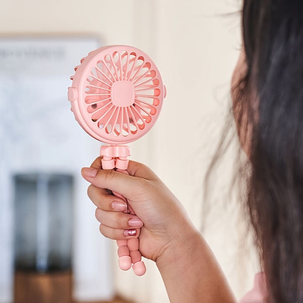 USB Charging Mini Fan with Octopus Tripod – Portable