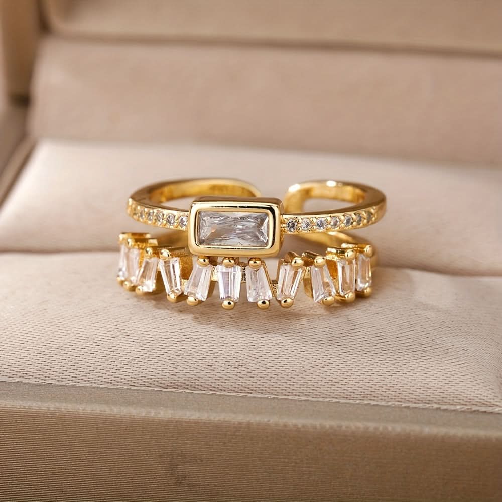 Boho Style Double Layer Copper Ring