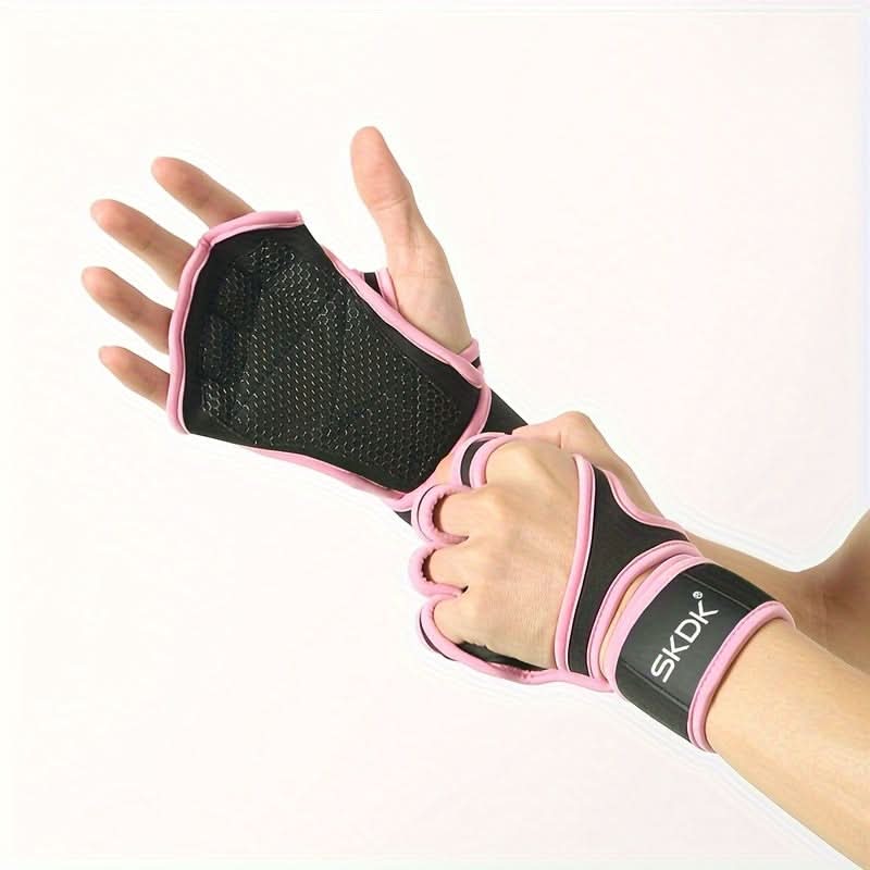 Premium Fitness Gloves with Wrist Support – Non-Slip Grip, Hook-and-Loop Closure
