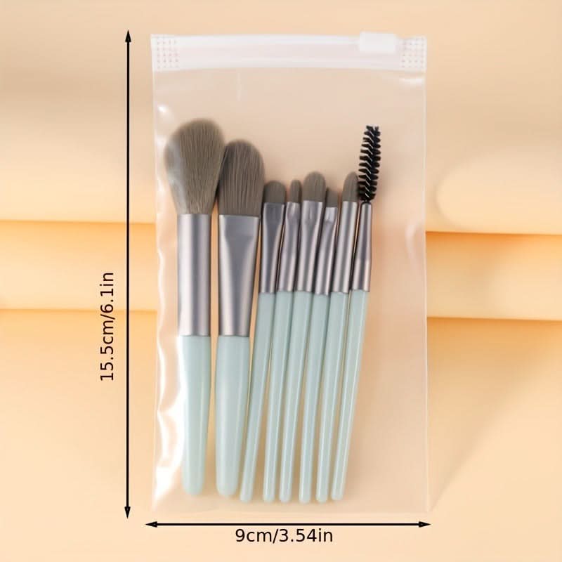 8-Piece Portable Makeup Brush Set – Mini Brushes for Concealer