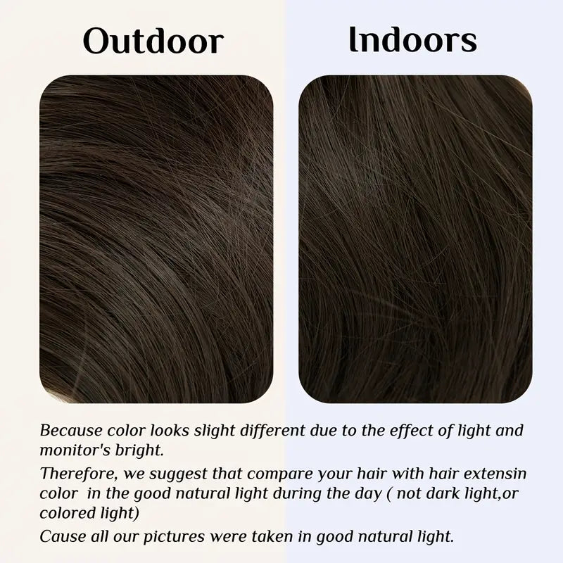Invisible Natural Black Wavy Hair Extensions for Women – One-Piece Fish Line Wig with Natural Curls