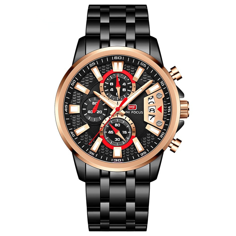 Mini Focus MF0352G Quartz Watch Magic Color Ring Multifunctional quartz watch for Men