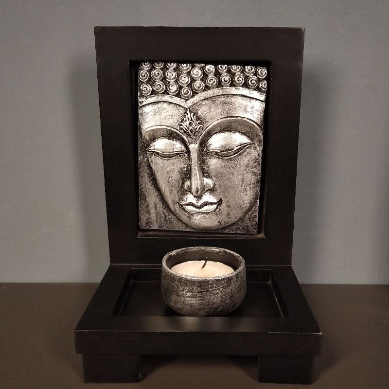 Buddha Candlestick - Resin Zen Home Decor