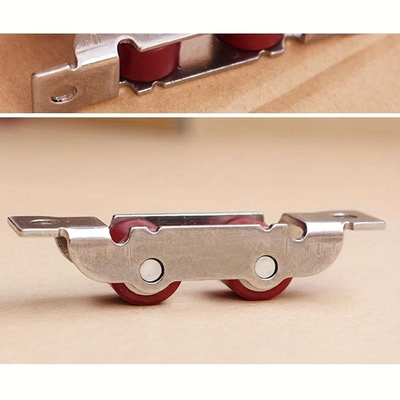 4-Pack Stainless Steel Sliding Door Nylon Pulley Rollers