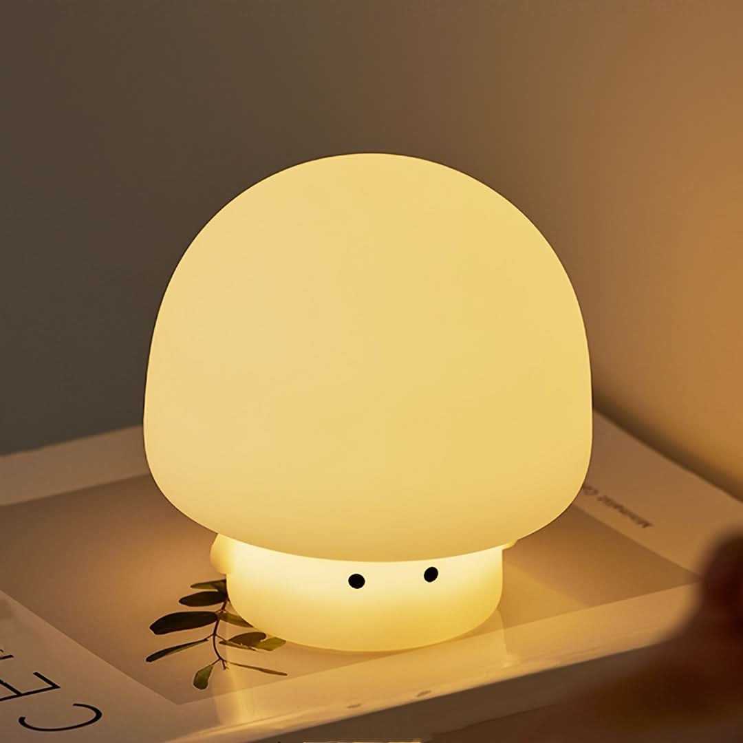 USB Rechargeable White Mushroom Night Light