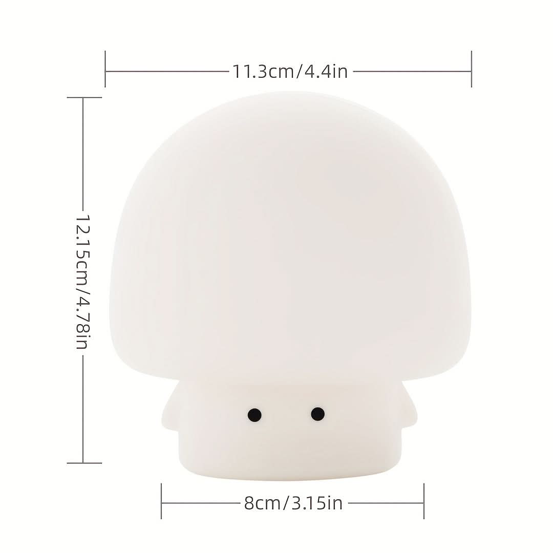 USB Rechargeable White Mushroom Night Light