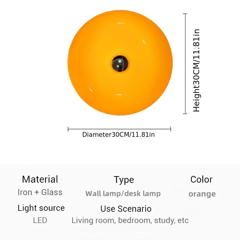 Orange Donut Touch Desk Lamp, USB Powered