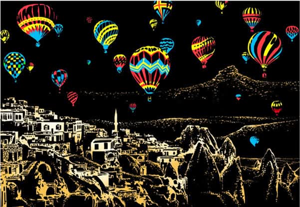 DIY Cityscape Scratch Art Kit
