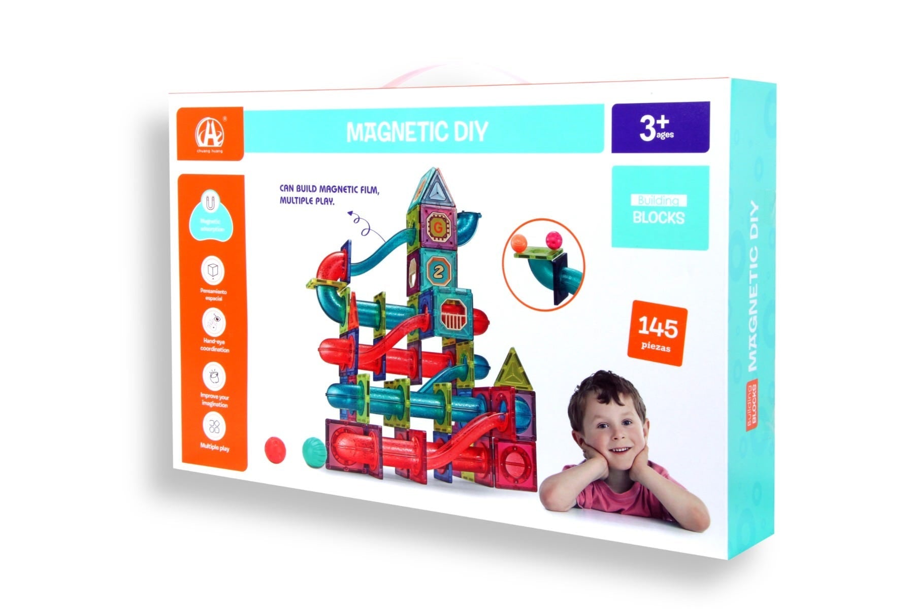 Magnetic Diy Building Block Set 145Pcs
