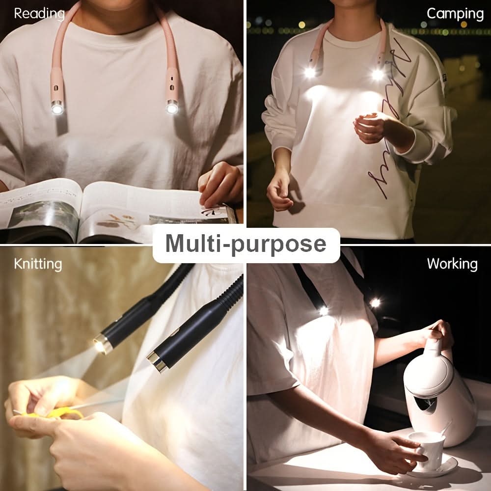 Rechargeable LED Neck Reading Light – Hands-Free, Dimmable