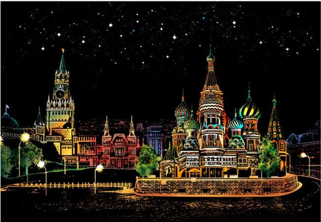 DIY Cityscape Scratch Art Kit