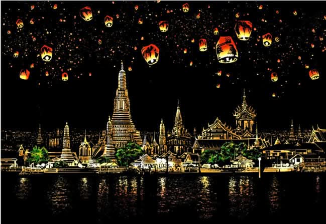 DIY Cityscape Scratch Art Kit