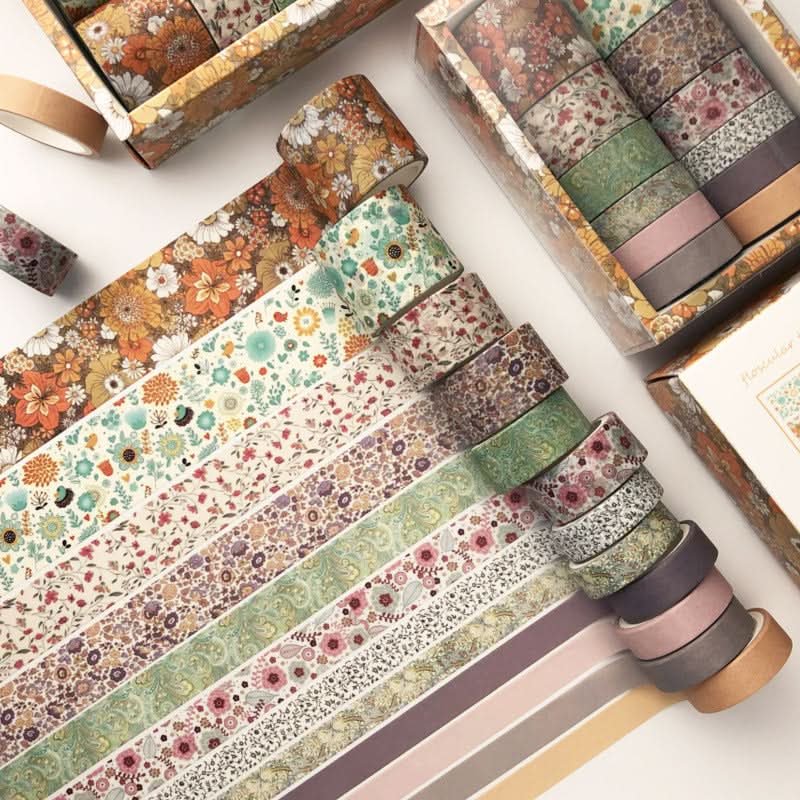 12-Pack Decorative Washi Tape Set for Notebooks & DIY