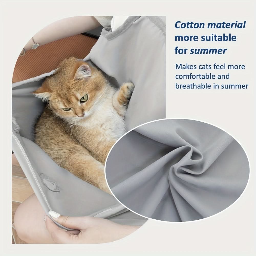 Breathable Cat Carrier Apron with 4 Holes