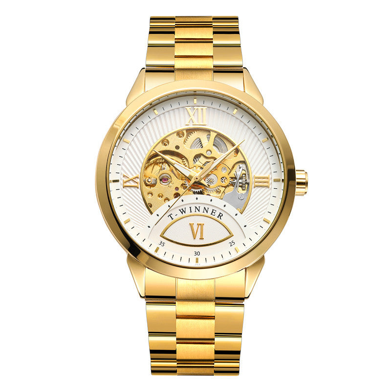 T-Winner Automatic Mechanical Watch for Men – Luxury Business Steel Strap Timepiece