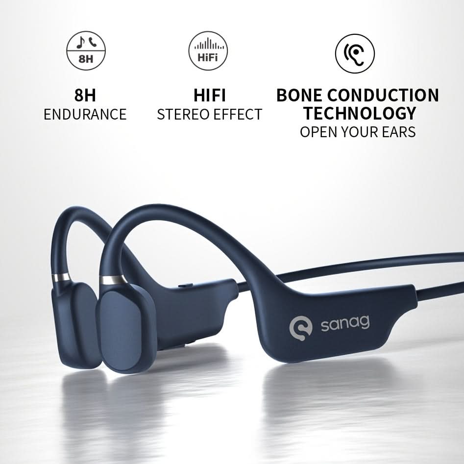 A5X Bone Conduction Wireless Sport Headphones – Sweatproof, Long Battery Life
