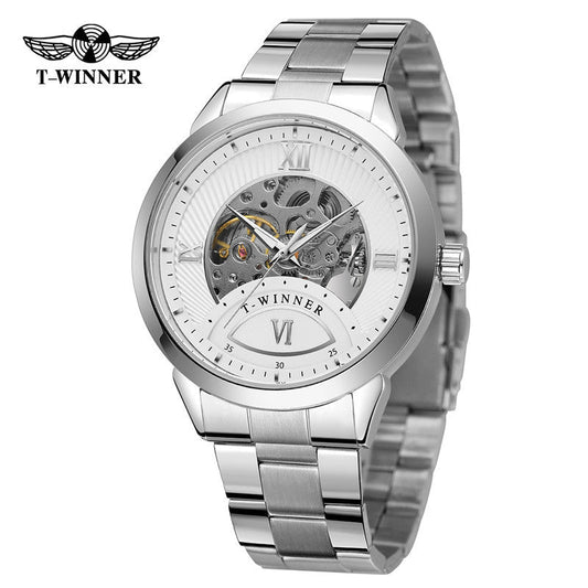 T-Winner Automatic Mechanical Watch for Men – Luxury Business Steel Strap Timepiece