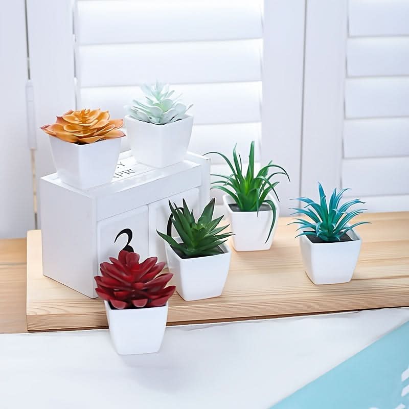 6pcs Vibrant Artificial Flower Set – Realistic Decor for Home & Office