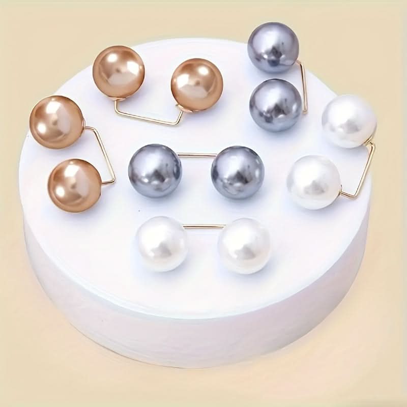Elegant Pearl-Backed Clothespins in White - Chic Sewing Accessory