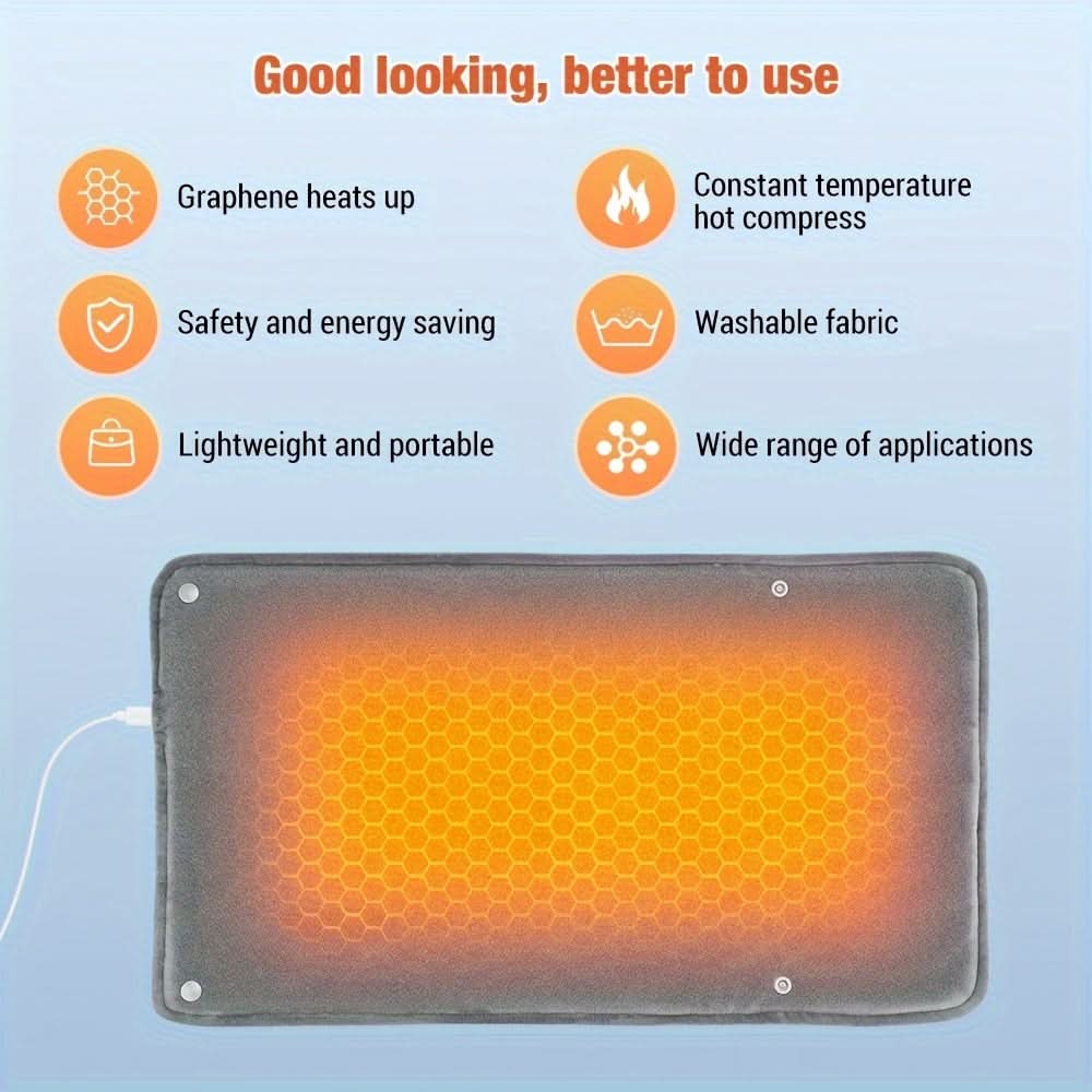 USB Heated Hand Warmer, Portable Electric Heat Pad