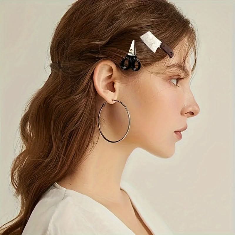 Festive Mini Hip Hop Acrylic Hair Clips Set