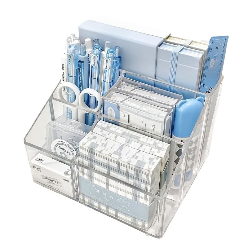 Clear Acrylic Desk Organizer with Pen Holder