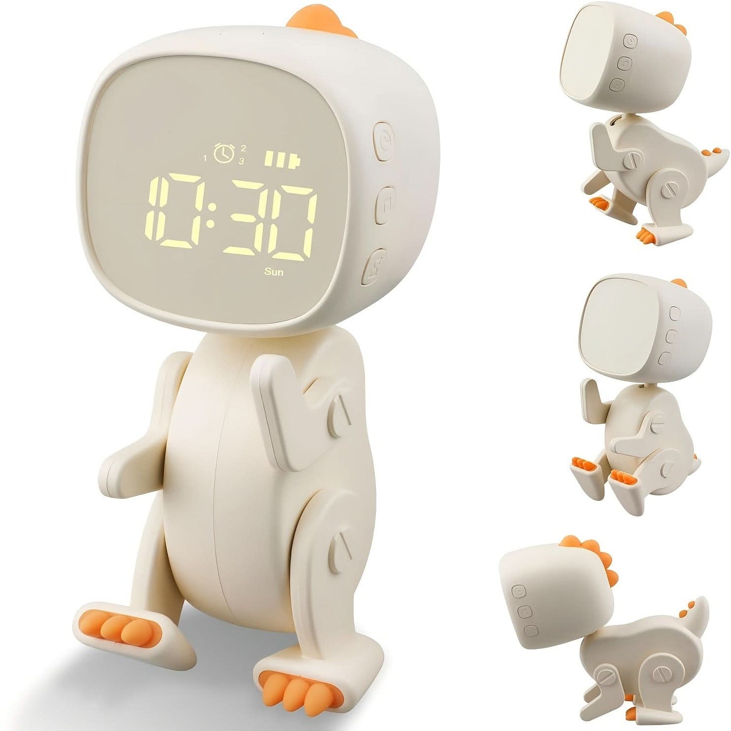 Dynamic Dinosaur Alarm Clock – USB Rechargeable