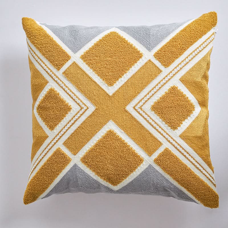 Modern Geometric Cotton Cushion Covers (Set of 2)