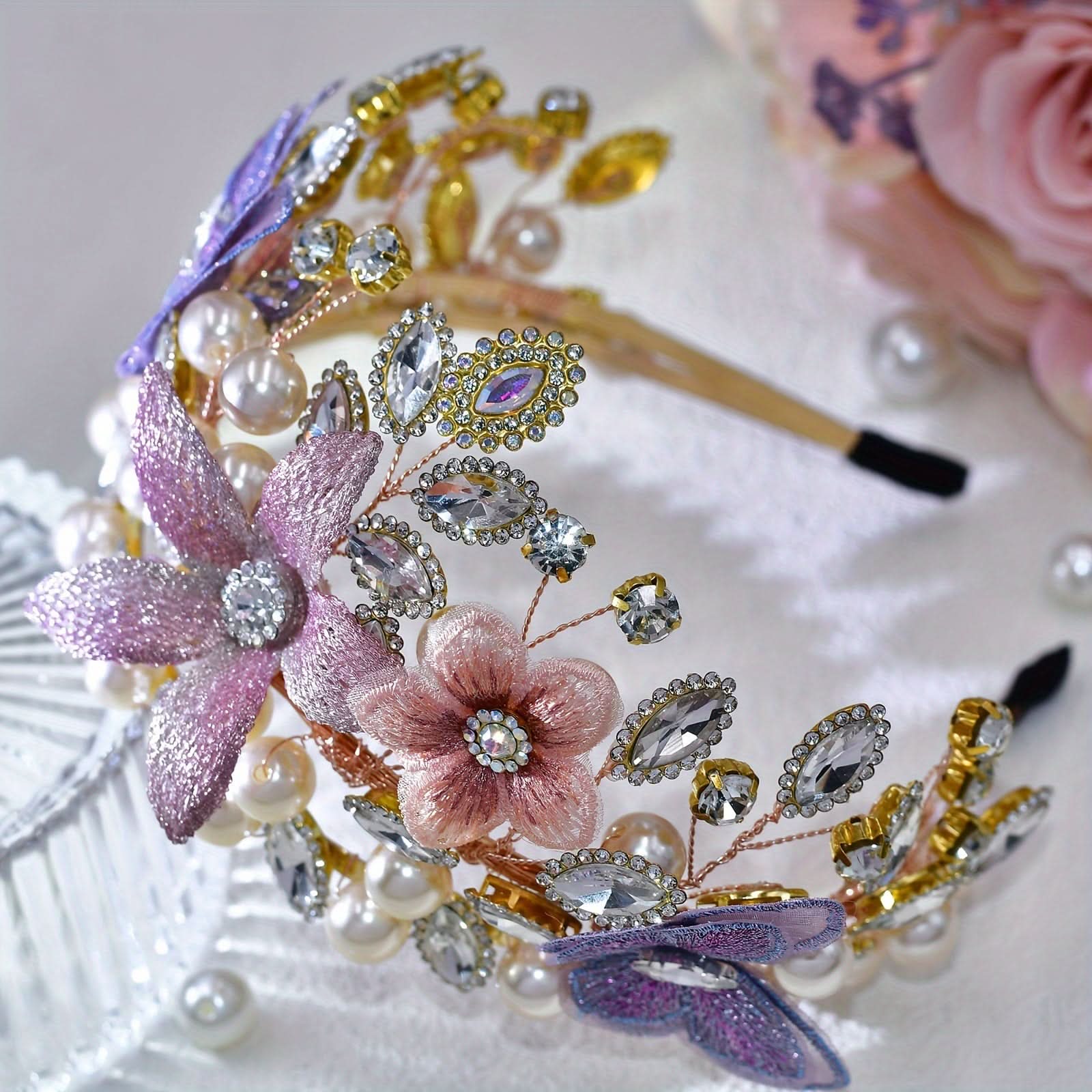Elegant Rhinestone Iron Alloy Hairband for Women