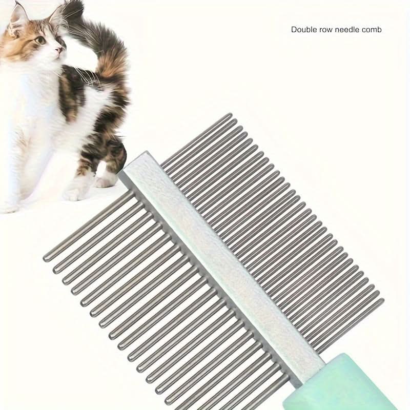 Double-Sided Pet Grooming Comb & Clippers