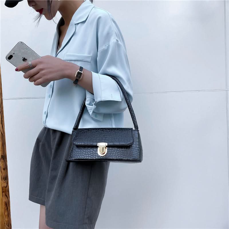 Korean-Style Stone Pattern Shoulder Bag - Summer Fashion Underarm Bag