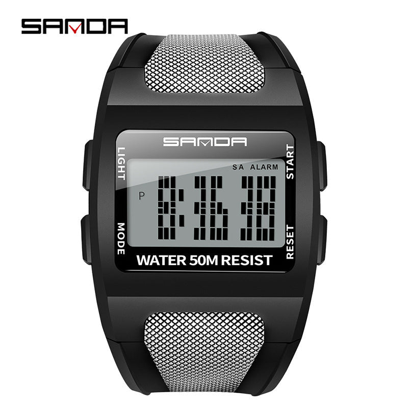 SANDA Men's Digital Sports Watch – Multi-Function, Luminous, Waterproof Outdoor Watch