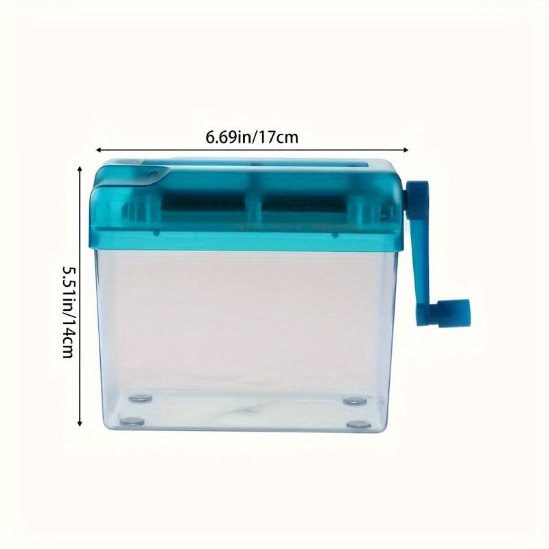 Manual Mini Paper Shredder – Compact Hand Crank Shredder