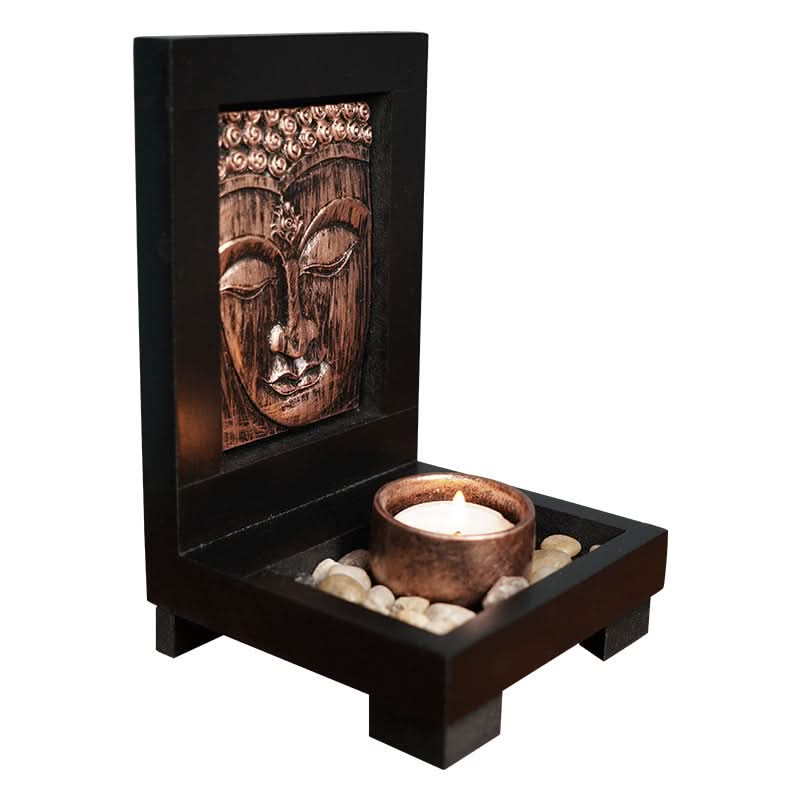 Buddha Candlestick - Resin Zen Home Decor