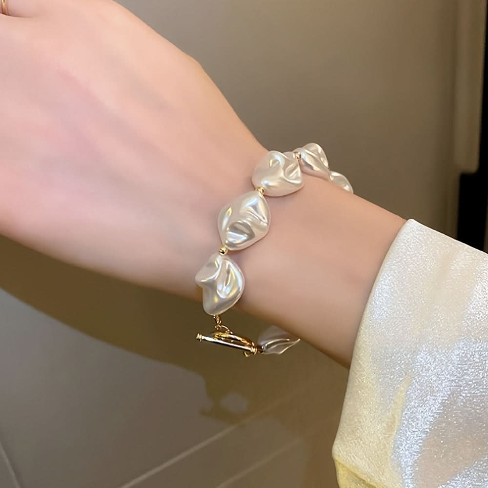 Vintage Baroque Pearl Link Bracelet – Unique Women's Jewelry