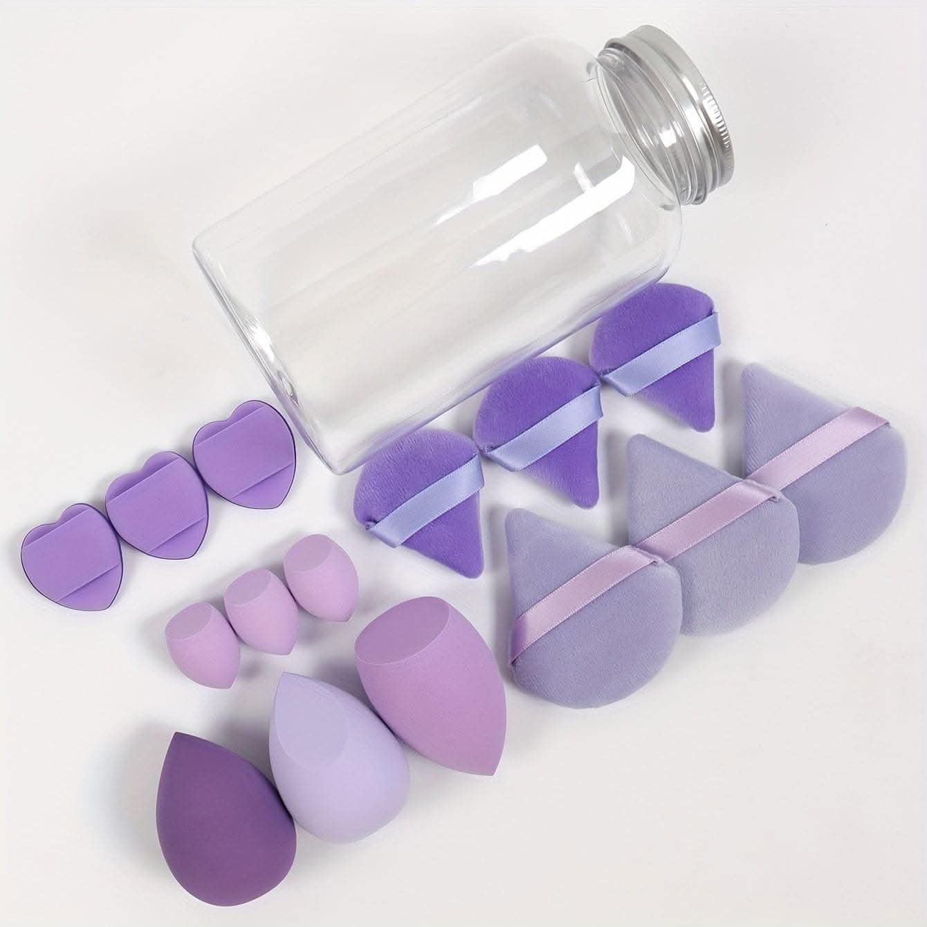 15-Piece Makeup Tool Set in Jar