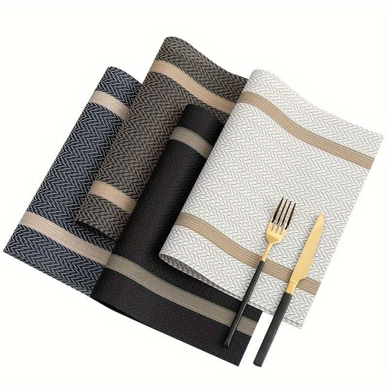 Nordic Style Square Placemats - 4/6/8pcs Elegant Table Protectors
