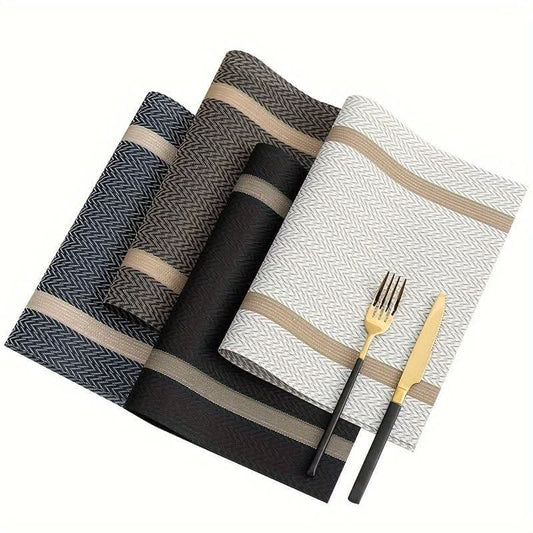 Nordic Style Square Placemats - 4/6/8pcs Elegant Table Protectors
