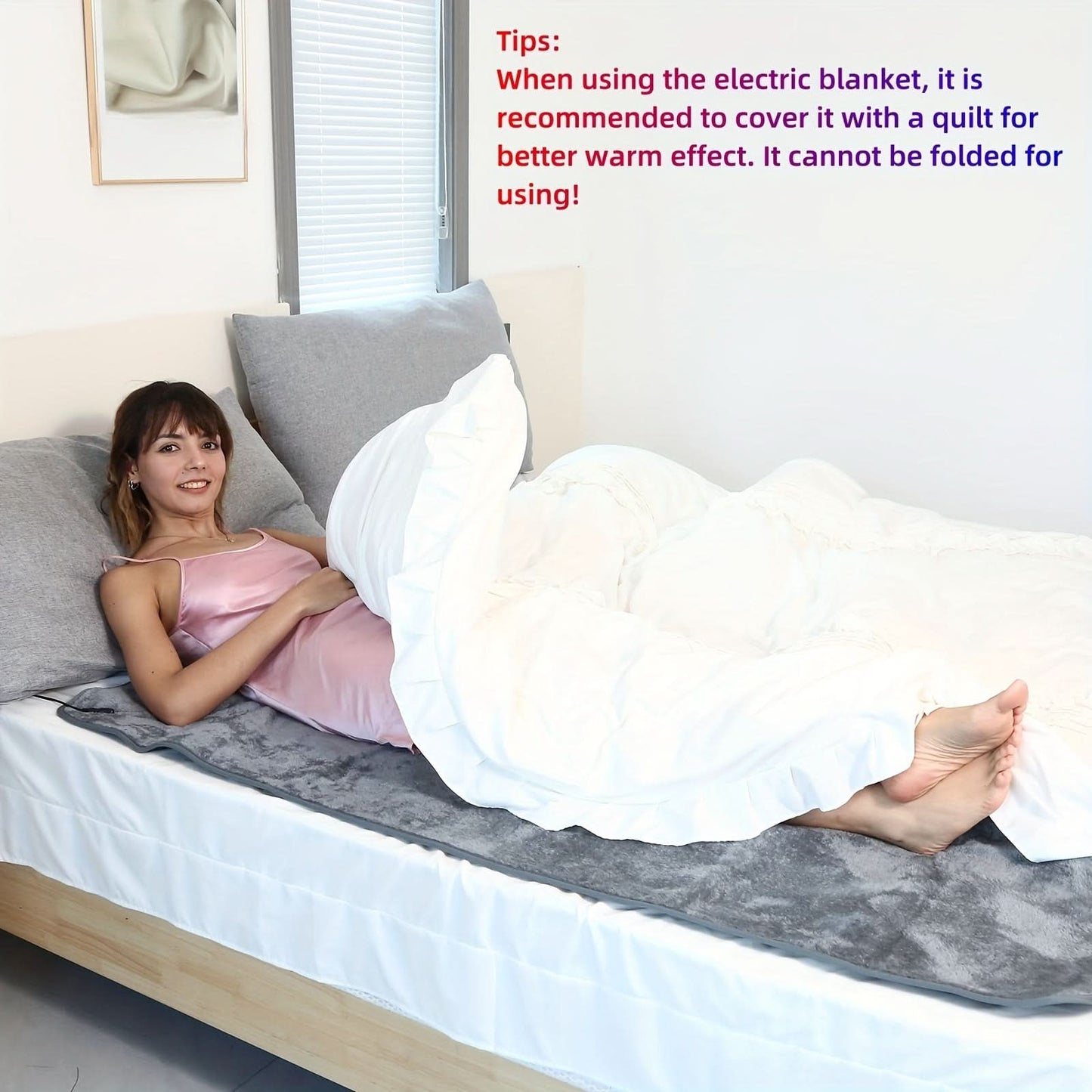 USB Electric Heated Blanket with 5 Temperature Settings