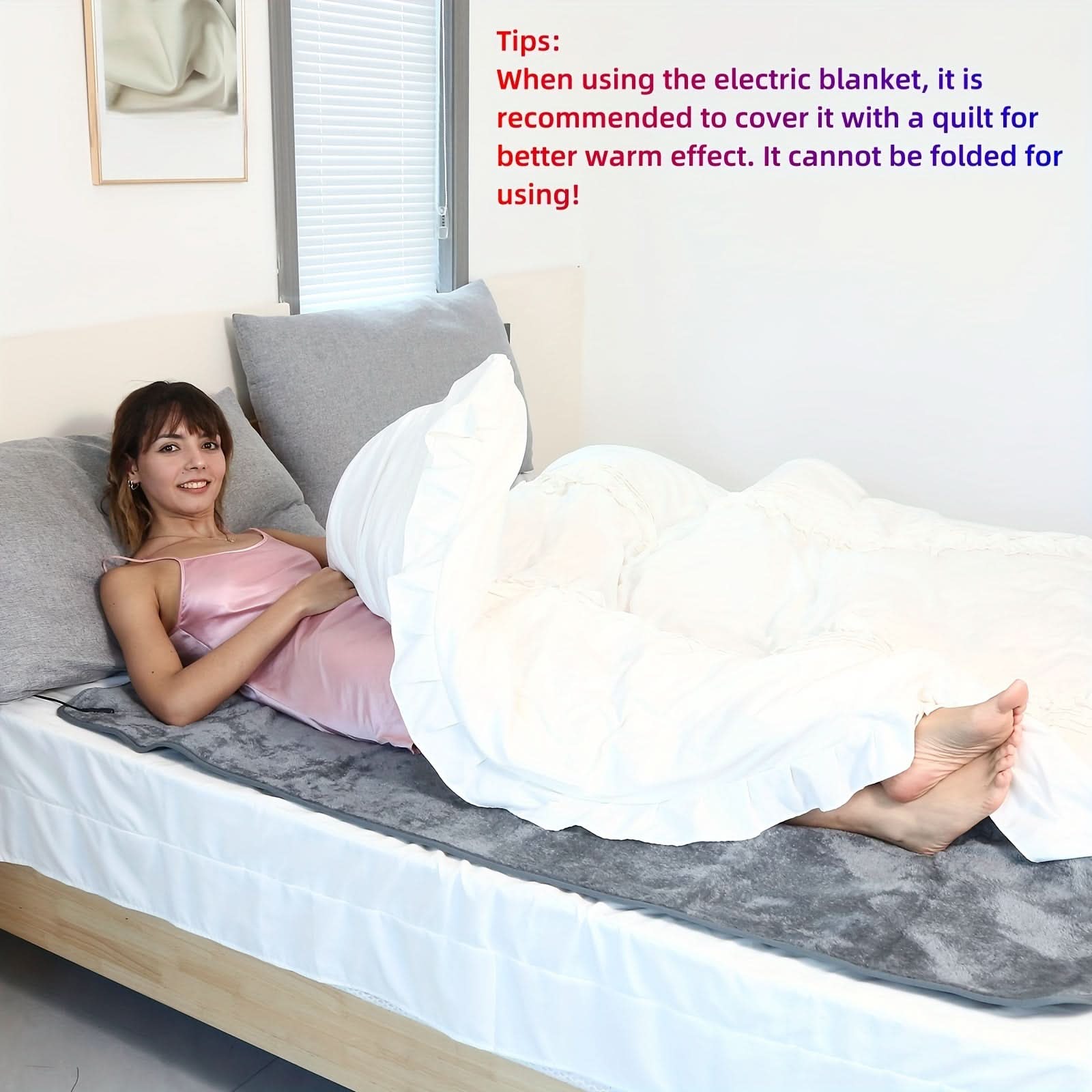 USB Electric Heated Blanket with 5 Temperature Settings