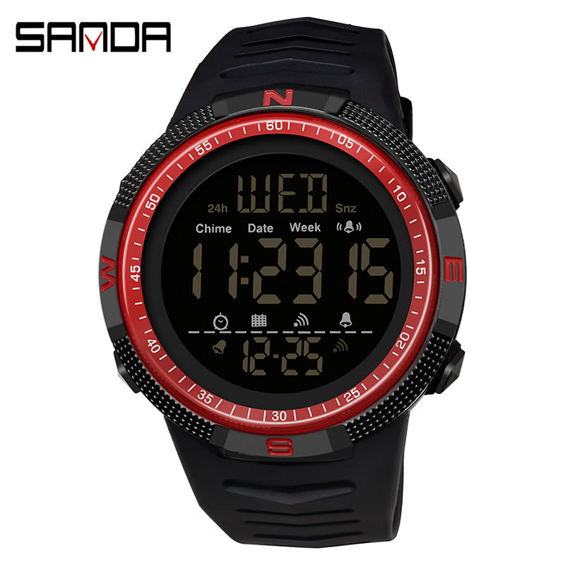 Sanda Digital Watch for Students – Waterproof Luminous Alarm Sports Watch