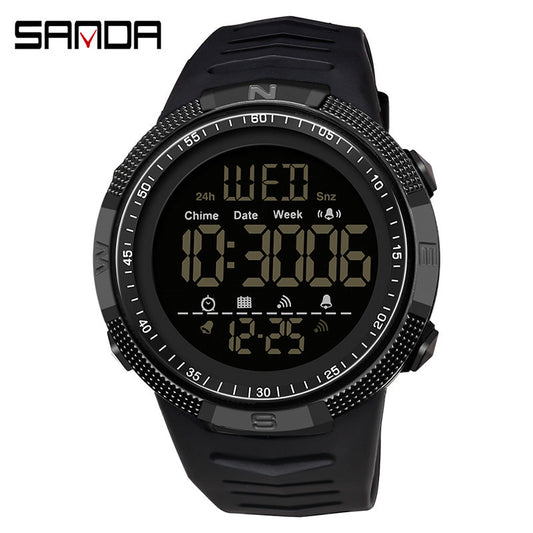 Sanda Digital Watch for Students – Waterproof Luminous Alarm Sports Watch