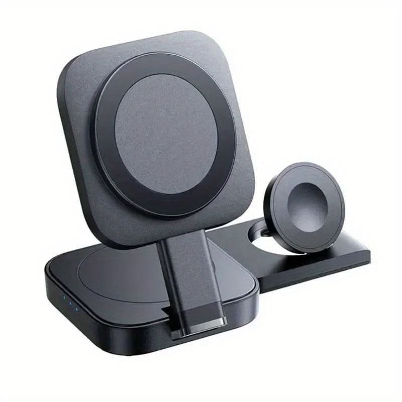 3-in-1 Foldable Wireless Charger Stand for iPhone, Air Pods & Apple Watch